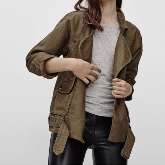 ARTIZIA | Wilfred free Army green belted jacket | size xs - Picture 1 of 5
